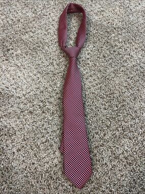 Class Club Boys Red, White and Blue Polka Dot Tie